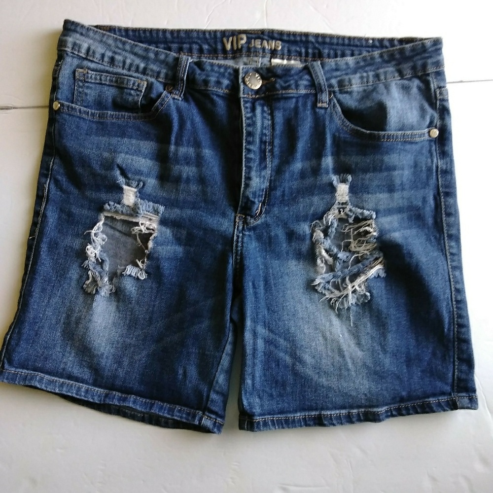 Denim Jeans Shorts Size 15/16 (Waist 34") Womens